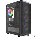 Powercase Mistral EA22, Tempered Glass, 4x 120mm FRGB Fan, чёрный, ATX  (CMAEA22-L4)
