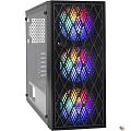 Exegate EX292859RUS Корпус Miditower ExeGate EVO-8243 (ATX, без БП, 2*USB+1*USB3.0, черный, 3 вент. с RGB подсветкой, боковая панель - закаленное стек