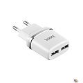 HOCO HC-47759 C12/ Сетевое ЗУ/ 2 USB/ Выход: 12W/ White