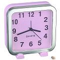 Perfeo Quartz часы-будильник "PF-TC-018", квадратные 13*13 см, красные/сакура