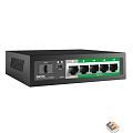 Netis P106GC Коммутатор, кол-во портов: 4x1 Гбит/с, SFP 1x1, кол-во SFP/uplink: RJ-45 1x1 Гбит/с, PoE: 4x15.4 Вт (мак