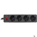 5bites Сетевой фильтр GARDA SP4B-510 4S / 3*0.75MM2 / 1M / BLACK