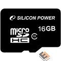 Micro SecureDigital 16Gb Silicon Power SP016GBSTH010V10 {MicroSDHC Class 10}