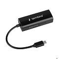 Gembird Сетевой адаптер Ethernet Type-C USB 2.0 - Fast Ethernet adapter, пластик,черный,RTL8152 (NIC-U10)