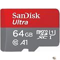 Micro SecureDigital 64GB SanDisk Ultra Class 10, UHS-I, R 120 МБ/с,  без адаптера SD