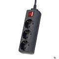 Perfeo Сетевой удлинитель с кнопкой "POWERMATE", PF_A4678 (3,0м, 3 розетки, черный (PF-PM-3/3,0-B))