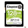 SecureDigital 128Gb Kingston SDS2/128GB {SDXC Class 10 UHS-I U3 Canvas Select Plus}