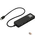 5bites HB24C-210BK Концентратор 4*USB2.0 / TYPE-C PLUG / BLACK