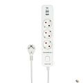 Гарнизон Сетевой фильтр EPS-3-CU2-W-2 2.0 Мультипорт 3р, 10А, 1xType-C PD, 2 х USB QC, 2м, ур.защиты 2+, белый, пак (21448)