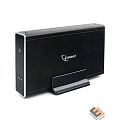 Gembird EE3-U3S-80 Внешний корпус 3.5" чёрный, USB 3.0, SATA, HDD/SSD, до 2 Тб, алюминий