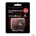 Micro SecureDigital 16Gb QUMO QM16GMICSDHC10U1 {MicroSDHC Class 10 UHS-I, SD adapter}
