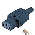 Hyperline CON-IEC320C13 Разъем IEC 60320 C13 220В 10A на кабель (плоские контакты внутри разъема), прямой