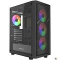 Powercase Mistral EA21, Tempered Glass, 4x 120mm FRGB Fan, чёрный, ATX  (CMAEA21-L4)