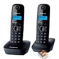 Panasonic KX-TG1612RUH (серый)  {Доп трубка в комплекте,АОН, Caller ID,12 мелодий звонка,поиск трубки}