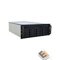 Procase ES416S-SATA3-B-0 черный 4U 16 SATA3/SAS 6Gb hotswap HDD,глубина 550мм,MB 9.6"x12", без Б/П