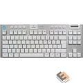 920-010117 Logitech Клавиатура G915 TKL WHITE {механическая, белый, беспроводная/проводная, RGB LIGHTSYNC, USB, Bluetooth, радиоканал}