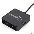 Gembird Разветвитель USB3.1 4xUSB, с доп.питанием (порт Type-C), кабель Type-C 19см, черный, коробка (UHB-C424)