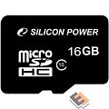 Micro SecureDigital 16Gb Silicon Power SP016GBSTH010V10 {MicroSDHC Class 10}