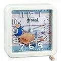 Perfeo Quartz часы-будильник "PF-TC-014", квадратные 10,5*10,5 см, ракушка