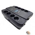 PowerCom Spider SPD-550U LCD ИБП {Line-Interactive, 550VA / 330W, 8xEURO: 4 с резервным питанием, 4 с фильтрацией, USB}