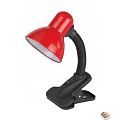 ЭРА Б0035061 Настольный светильник N-212-E27-40W-R на прищепке красный