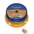 Verbatim  Диски DVD-R   4.7Gb 16-х, 25шт, Cake Box (43522)