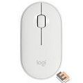 910-005716/910-005541 Мышь Logitech Pebble M350 белый оптическая (1000dpi) silent беспроводная BT USB