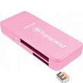 Устройство чтения/записи флеш карт Transcend RDF5, SD/microSD, USB 3.0, Розовый [TS-RDF5R]