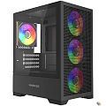 Powercase Mistral Micro B315, Tempered Glass, 4x 120mm ARGB PWM Fan, чёрный, mATX  (CMMB315-A4)