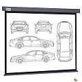Экран Cactus Wallscreen CS-PSW-168X299-SG,  299х168 см, 16:9,  настенно-потолочный серый