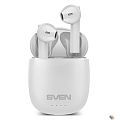 Наушники  SVEN E-727BTбел BТ,ТWS,магн заряд кейс, беспровод, стерео