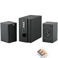 SVEN SPS-820,черная кожа/черный {2.1, 2 сат. + сабвуфер,18 Вт + 2 х 10 Вт (RMS) ,усил.- 20-20000 Гц}