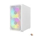 Powercase Mistral Micro A3W ARGB, Tempered Glass, 2x 140mm ARGB PWM+1x 120mm ARGB PWM, белый, mATX  (CMMAW-A3)