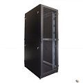ЦМО Шкаф серверный напольный 42U (800 х 1000) дверь перфорированная, задние двойные перфорированные, цвет черный (ШТК-М-42.8.10-48АА-9005)