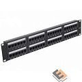 Gembird Коммутационная панель Cablexpert с задним организатором, 48 портов категории 5E, размер 19''( NPP-C548CM-001)