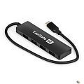 Exegate EX296929RUS USB-Хаб (концентратор) 4-в-1 ExeGate DUB-4CP/3 (кабель-адаптер USB Type C --> 4xUSB3.0, Plug&Pla
