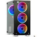 ExegateEX294382RUS Корпус Minitower ExeGate Mistery X2 (mATX, без БП, 2*USB+1*USB3.0, аудио, черный, 4 вент. 