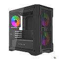 Powercase Корпус Mistral Micro X3B ARGB, Tempered Glass, 3x 120mm ARGB PWM Fan, чёрный, mATX  (CMMXB-A3)