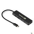 Exegate EX298169RUS USB-Хаб (концентратор) 4-в-1 ExeGate DUB-2C2P/10G (кабель-адаптер USB 3.2 Gen2 Type C --> 2xUSB3.2 Gen2 Type-A (10G)/2xUSB3.2 Ge