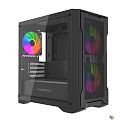 Powercase Корпус Mistral Micro X3B ARGB, Tempered Glass, 3x 120mm ARGB PWM Fan, чёрный, mATX  (CMMXB-A3)