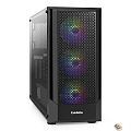 Exegate EX295765RUS Корпус Miditower ExeGate EVO-8227 (ATX, без БП, 2*USB+1*USB3.0+HD Audio, черный, 3 вент. с RGB подсветкой, боковая па