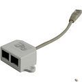 5bites LY-SB026B-A Разветвитель (сплиттер)  1*RJ45 T568A/T568B -> 2*RJ45 10/100 BASE-T