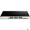 D-Link DGS-1210-28MP/ME/B2A PROJ Управляемый L2 коммутатор с 24 портами 10/100/1000Base-T и 4 портами 1000Base-X SFP (24 порта PoE 802.3af/at, PoE-бюд