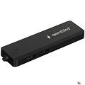 Gembird Разветвитель USB3.1 2xUSB, 2xType-C, с доп.пит (Type-C), кабель USB 19см, черный, коробка (UHB-C415)