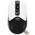 A-4Tech Мышь Fstyler FB12 черный/белый оптическая (1200dpi) беспроводная BT/Radio USB (3but) [1595332]