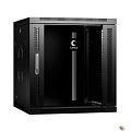 Cabeus SH-05F-12U60/45-R-BK Шкаф телекоммуникационный настенный разобранный 19" 12U 600x450x635mm (ШхГхВ) дверь стекло,