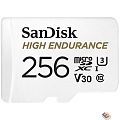 Micro SecureDigital 256Gb SanDisk High Endurance microSDHC Card with Adapter - for Dashcams & home monitoring [SDSQQNR-256G-GN6IA]