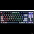 Проводная механ.клавиатура Gembird, 87кл, Rainbow, коричн.свитчи, 1.8м, черная (KB-G600-1)