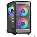 XASTRA Корпус A303M 3FRGB Black mATX/Mesh/ tempered glass / 2x140mm + 1x120mm  FRGB fans/ A303M-2FC14F-1FC12F