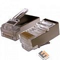 Cablexpert коннектор кат 5, экранированный RJ45 FTP8P8C, 100 шт. в уп. (PLUG5SP)